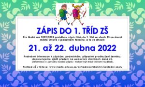 Zápis di 1. tříd