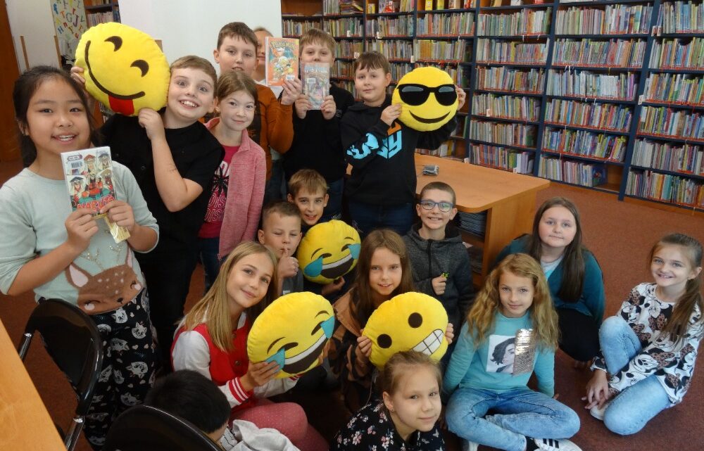 Čtvrťáci v městské knihovně Čtvrťáci v městské knihovně